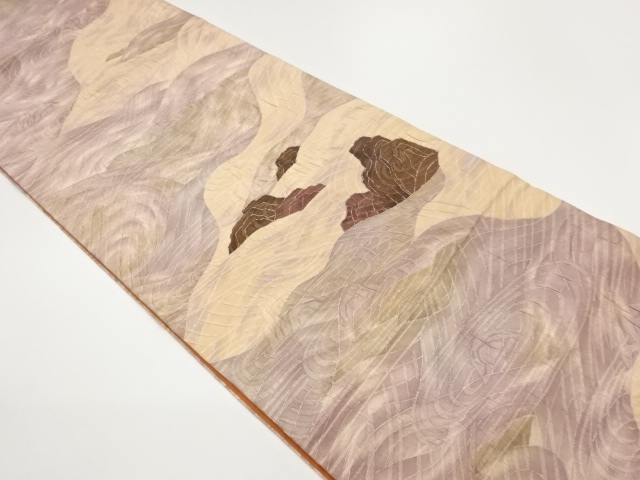 JAPANESE FUKURO OBI / MATELASSE / GINSAI / MOUNTAINS